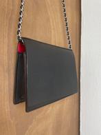 Schoudertasje met kettinghengsel - Rode Binnenkant, Ophalen of Verzenden, Zo goed als nieuw, Zwart, Schoudertasje