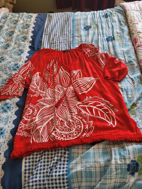 MOOI NORAH SHIRT, Kleding | Dames, T-shirts, Zo goed als nieuw, Maat 42/44 (L), Rood, Korte mouw, Verzenden