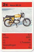 Kw2802 bromfiets kaartje 2c maico md 50, Verzamelen, Ophalen of Verzenden, Zo goed als nieuw, Auto's