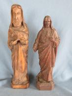 Antieke heiligen beelden in hout - 18e - 20e eeuw, Ophalen of Verzenden
