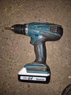 Makita schroefmachine en 3 accu's, Doe-het-zelf en Verbouw, Ophalen of Verzenden, Gebruikt, Boor- en Schroefmachine