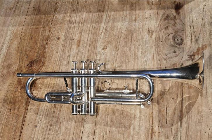 Getzen Capri Bes Trompet mt 2 triggers verzilverd, Muziek en Instrumenten, Blaasinstrumenten | Trompetten, Gebruikt, Bes-trompet