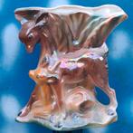 Bloempot.  Ree met reekalf. Porselein.  Italy.  18/19/10 cm., Tuin en Terras, Bloempotten, Ophalen, Binnen, Zo goed als nieuw