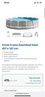 Intex Prism zwembad 457 x 107cm met pomp, Ophalen, 80 tot 120 cm, Rond, 300 cm of meer