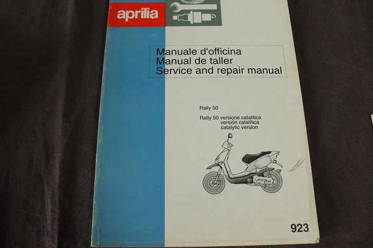 Aprilia Rally 50 1995 scooter workshop repair manual, Fietsen en Brommers, Handleidingen en Instructieboekjes, Gebruikt, Ophalen of Verzenden