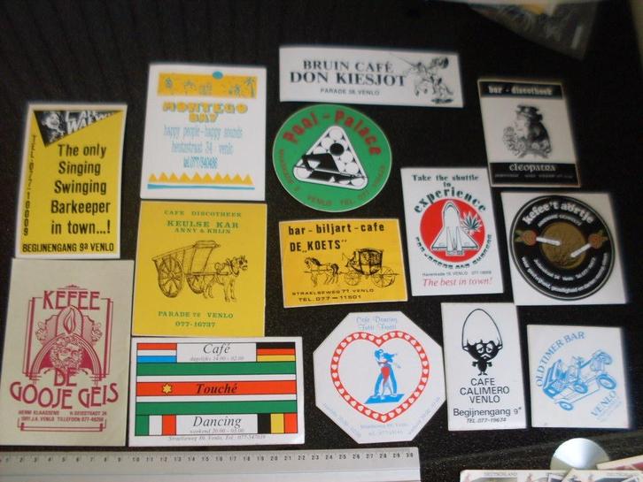 14x sticker café kefee bar discotheek dancing venlo, Verzamelen, Stickers, Zo goed als nieuw, Bedrijf of Vereniging, Verzenden