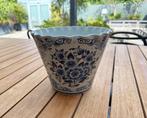 Delfts Blaauw Oud Delft Bloempot taps met bloemen, Antiek en Kunst, Ophalen