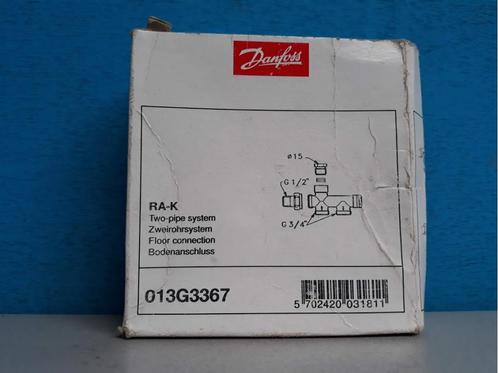 Onderblok RA-K Danfoss tweepijps rechts 1/2 art.nr: 013G3367, Doe-het-zelf en Verbouw, Verwarming en Radiatoren, Nieuw, Cv-ketel of Combi-ketel