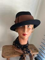 MOOIE ZWARTE OUDE ( VINTAGE )  HOED …, Antiek en Kunst, Antiek | Kleding en Accessoires, Ophalen of Verzenden, Dames