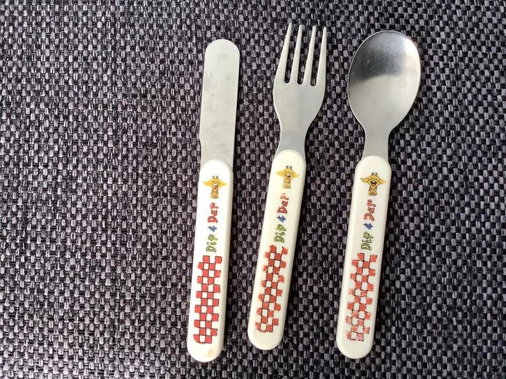 Kinderbestek kinder bestek dip en dap kind kinderen, Huis en Inrichting, Keuken | Bestek, Rvs of Chroom, Ophalen of Verzenden