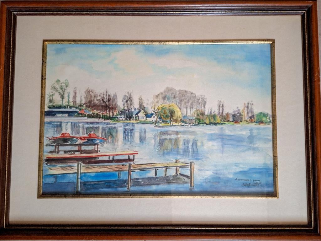 Twee Aquarels Van Adelbert, Antiek en Kunst, Ophalen