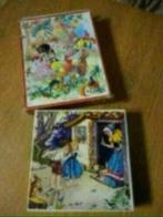 2 houten vintage puzzels Hans en Grietje, Kinderen en Baby's, Speelgoed | Kinderpuzzels, 10 tot 50 stukjes, Van hout, Gebruikt