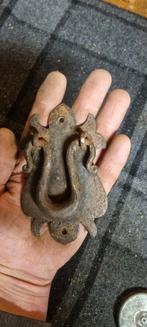 Antieke handgesmeed ijzeren deurklopper te koop, Ophalen, Gebruikt
