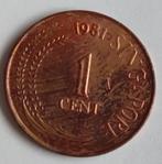 Singapore 1981 munt, 1 cent, volgnr 170, Ophalen of Verzenden, Zuidoost-Azië, Losse munt