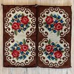 2 vintage geknoopte matten, Minder dan 50 cm, Gebruikt, 50 tot 100 cm, Bruin