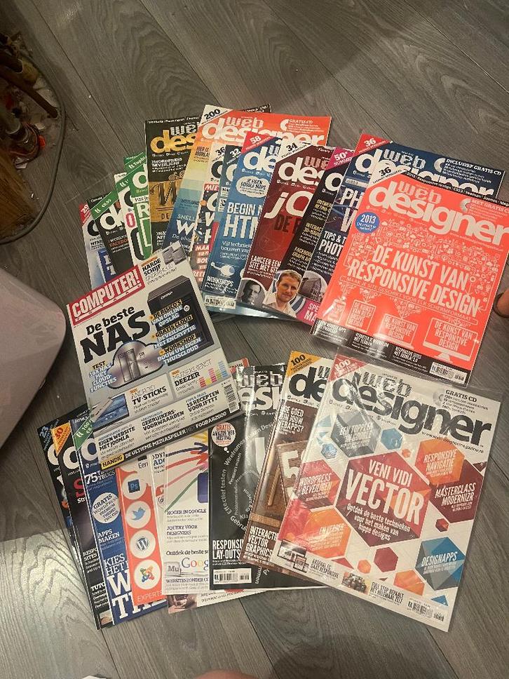 22 tijdschriften Web designer als nieuw 1 computer idee blad, Boeken, Tijdschriften en Kranten, Nieuw, Overige typen, Ophalen of Verzenden
