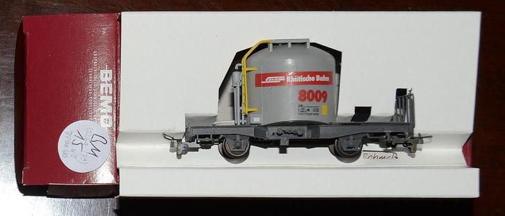 Bemo 2260 179 RhB Uce 8009 cementwagen Mohrenkopf H0m, Hobby en Vrije tijd, Modeltreinen | H0, Gebruikt, Wagon, Gelijkstroom, Overige merken