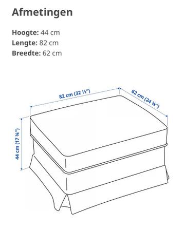 EKTORP 3-zitsbank met voetenbank met bergruimte - afbeelding 10