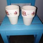 Jet bekers Cake Make My day set van 2 stuks, Ophalen, Zo goed als nieuw, Overige stijlen, Kop(pen) en/of Schotel(s)