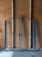 Stalen poort met middenstijl en boog tuinpoort hek deur tuin, Ophalen, Gebruikt, Staal, -