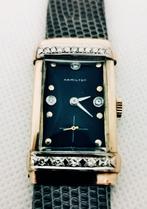 Gouden Hamilton horloge met diamanten, certificaat ALGT, Sieraden, Tassen en Uiterlijk, Antieke sieraden, Goud, Overige typen