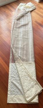 6 mooie vitrages ivoor met vlinderplooi onderkant echt zijde, Huis en Inrichting, Stoffering | Gordijnen en Lamellen, Ophalen