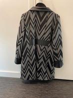 Gestreepte Mart Visser jas met lederlook details, Ophalen, Zo goed als nieuw, Maat 38/40 (M), Zwart