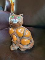 Gietijzeren Kat met Glas, Ophalen of Verzenden