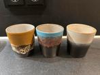 HK-Living Koffiekopjes Set, Huis en Inrichting, Woonaccessoires | Kandelaars en Kaarsen, Overige materialen, Gebruikt, Bruin, Ophalen of Verzenden