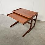 Vintage Deense bijzettafeltjes teak, Ophalen of Verzenden, Huis en Inrichting