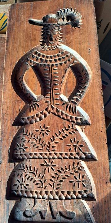 Antieke Speculaasplank - Prachtig Houtsnijwerk beschikbaar voor biedingen