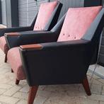 Retro vintage design fauteuils, stoelen, set van 2 zetels, Ophalen, Gebruikt, Twee, Overige kleuren