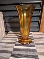 Amberkleurige Art Deco Vaas, Ophalen of Verzenden