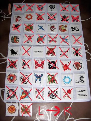 SUMMER TATTOOS de kleine plaatjes 1 t/m 50 beschikbaar voor biedingen