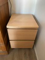 Ikea Malm licht eikenfineer nachtkastje, Huis en Inrichting, Kasten | Ladekasten, Ophalen, 1 of 2 laden, 50 tot 100 cm, Zo goed als nieuw