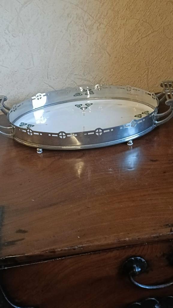 dienblad met Cris v/d hoef decor, Antiek en Kunst, Antiek | Servies los, Ophalen of Verzenden