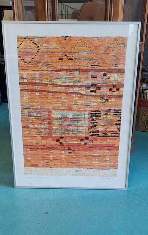 Litho van Bertha Haak (1944-1921), eigen druk "kleedje" 1983, Antiek en Kunst, Kunst | Litho's en Zeefdrukken, Ophalen