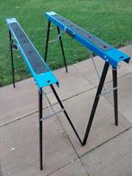 2 Inklapbare IJzeren Schragen - TUV Goedgekeurd, Doe-het-zelf en Verbouw, Werkbanken, Ophalen, Gebruikt, 70 tot 120 cm, Inklapbaar