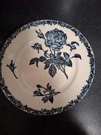 Antiek bord met blauwe bloemdecoratie, Antiek en Kunst, Antiek | Wandborden en Tegels, Ophalen