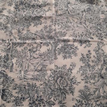 Toile de jouy stof nieuw blauw wit beschikbaar voor biedingen