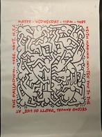 Keith Haring  poster op canvas vintage 40x60cm, Nieuw, Ophalen of Verzenden, A1 t/m A3, Canvas of Doek
