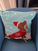 Leuk kussen met teckel print, Ophalen of Verzenden, Nieuw, Overige kleuren, Vierkant