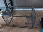 Metalen hondenren met dak, Dieren en Toebehoren, Hondenhokken, Ophalen, Zo goed als nieuw, 110 cm of meer, 65 tot 100 cm