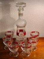 Mid Century Vintage Karaf Set met 6 Kleine Glazen, Antiek en Kunst, Antiek | Glas en Kristal, Ophalen of Verzenden