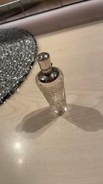 Antiek parfum flesje kristal/zilver, Antiek en Kunst, Ophalen of Verzenden, Zilver