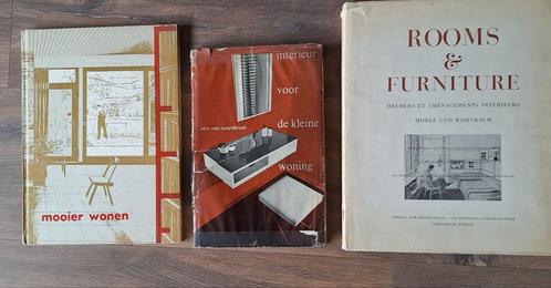 3 interieurboeken jaren 50 en 60 vintage retro Mid-Century, Boeken, Kunst en Cultuur | Fotografie en Design, Gelezen, Overige onderwerpen