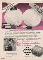 retro reclame 1978 Campina zuivel kinderbal & speldje button, Verzenden, Overige typen