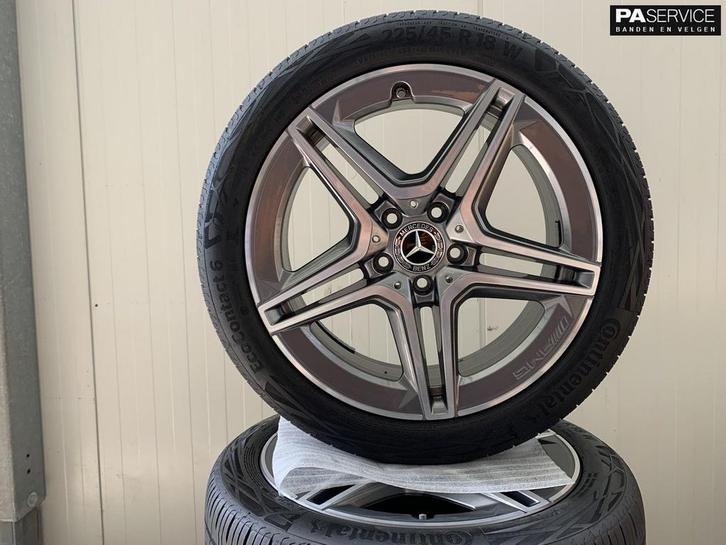 Origineel 18 inch Mercedes A B CLA AMG zomerset incl Conti M, Auto-onderdelen, Banden en Velgen, Velg(en), 18 inch, Gebruikt, Ophalen of Verzenden
