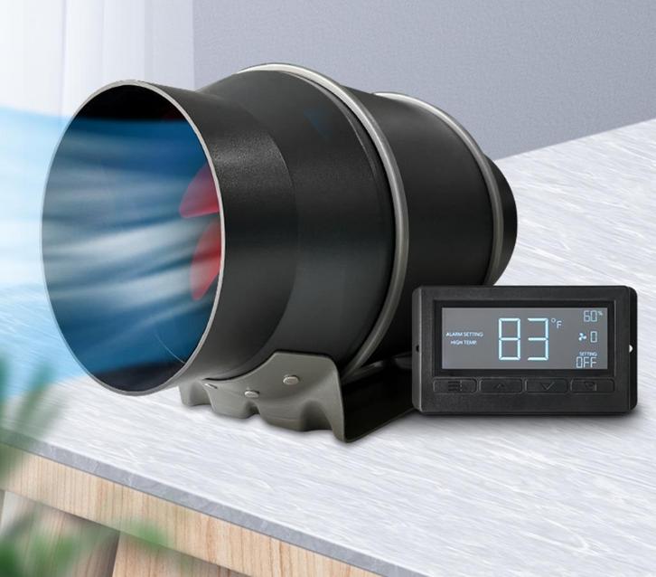 Kanaalventilator - Inline buisventilator Thermostaat 15,2 cm, Tuin en Terras, Kweekspullen, Nieuw, Klimaatbeheersing, Verzenden