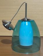 Hanglamp glas aquamarijn, Huis en Inrichting, Lampen | Hanglampen, Ophalen, Zo goed als nieuw, Glas, Minder dan 50 cm